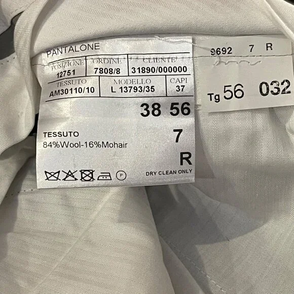 NWOT Canali Men's Tessuto Trousers in Black size 38